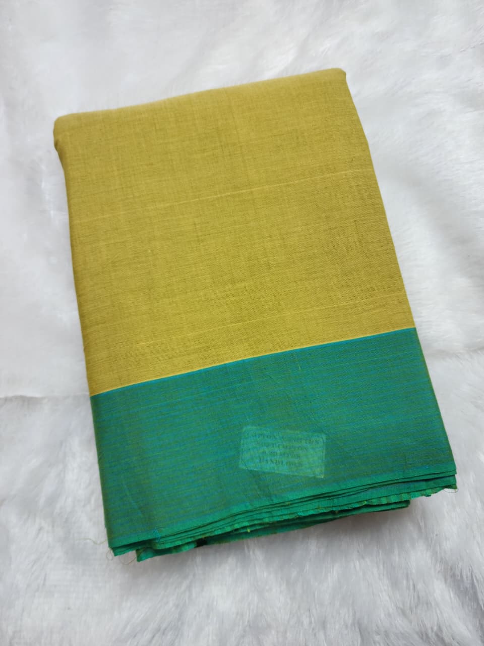 Mustard Yellow Cotton Handloom Saree
