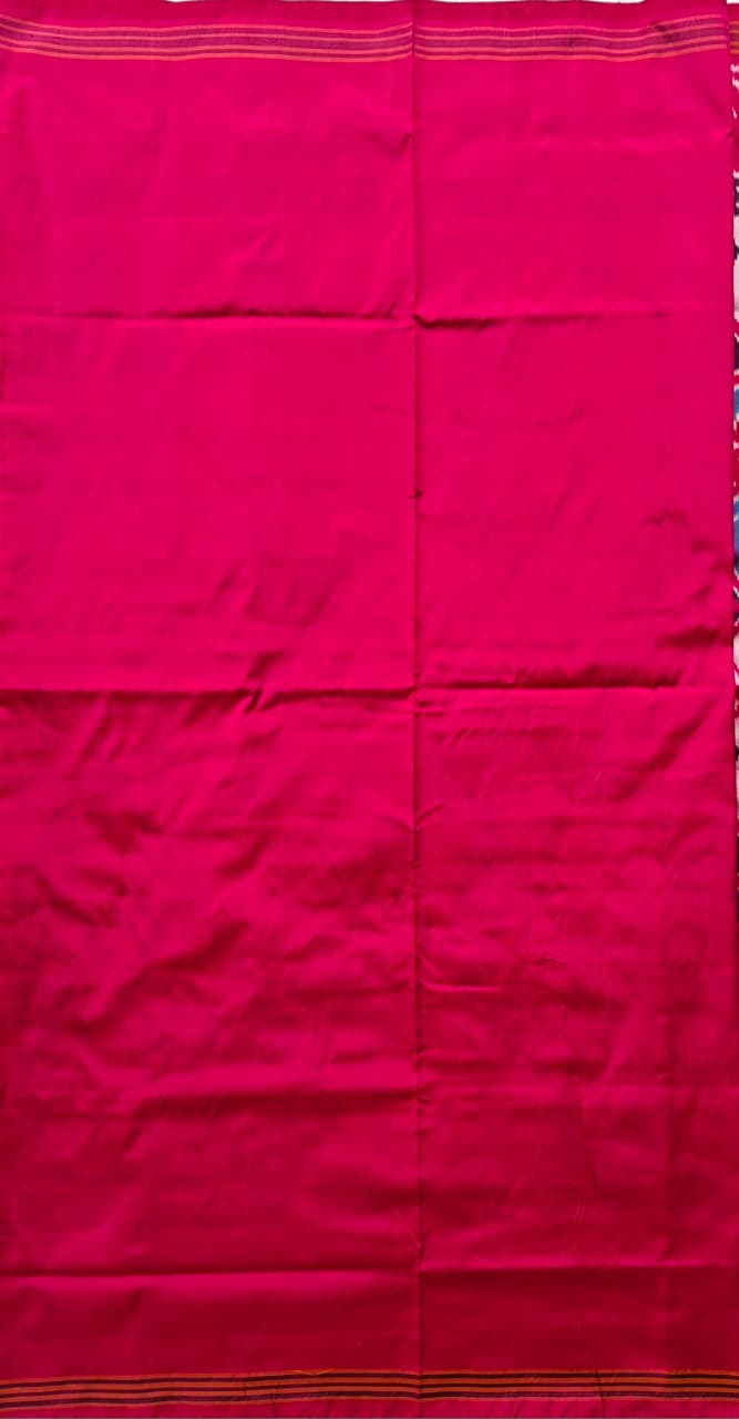 Multicolor Handloom Pochampally pure silk -MultiPattern design