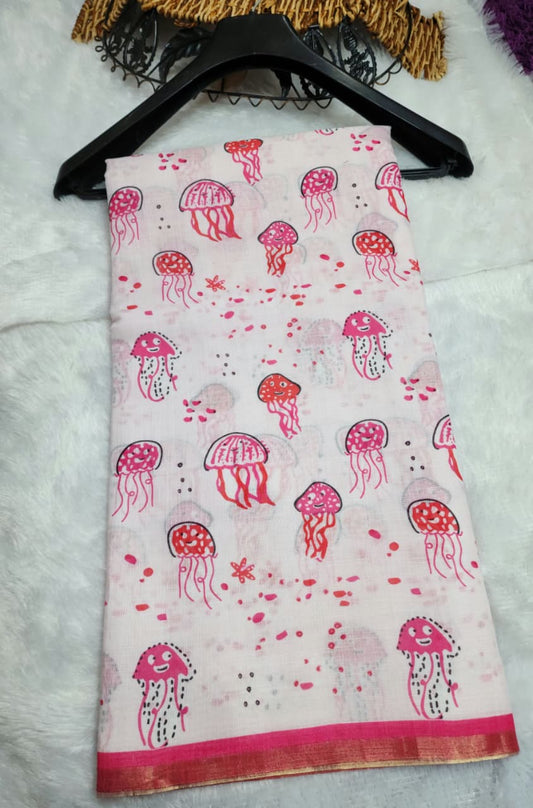 white cotton jelly print