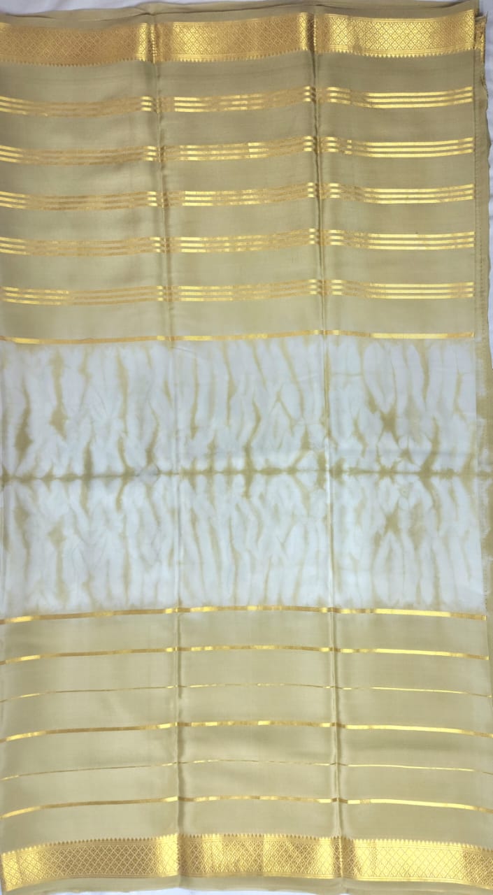 Golden Aura – Mysore Silk Shibori Saree
