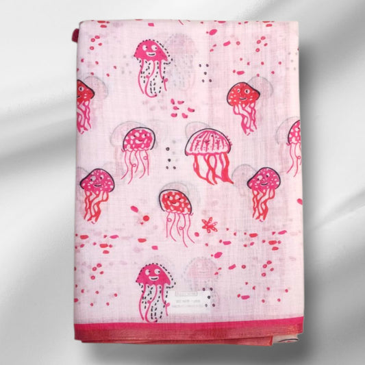 white cotton jelly print