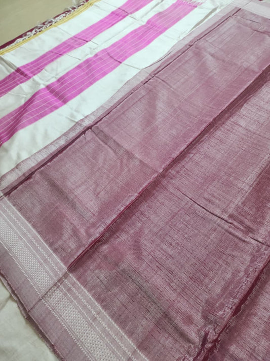 Dusty Pink Ilkal Viscose Saree