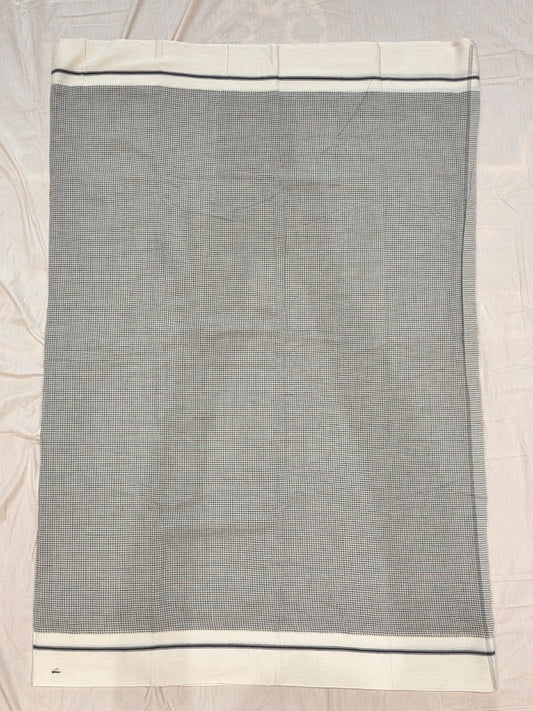 WHITE Ilkal handloom Patteda Anchu Saree