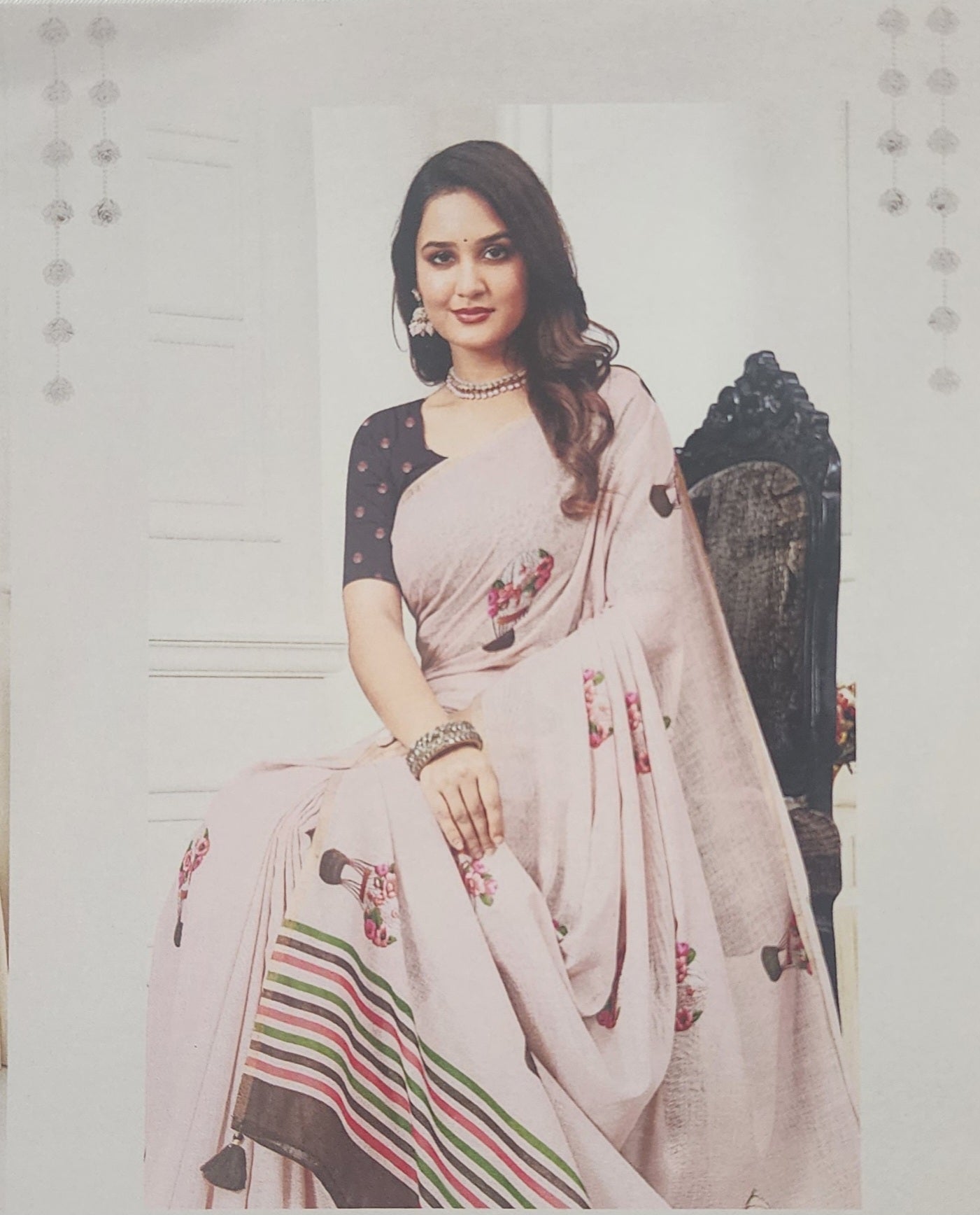Blush Balloon Dream Tapi Print Saree
