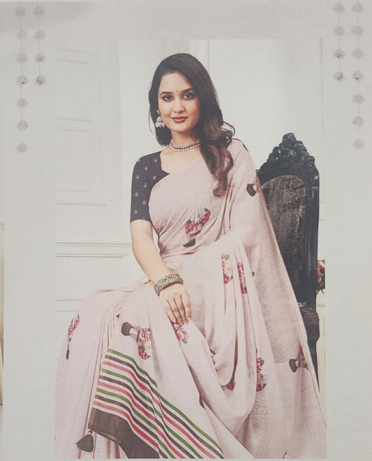 Blush Balloon Dream Tapi Print Saree