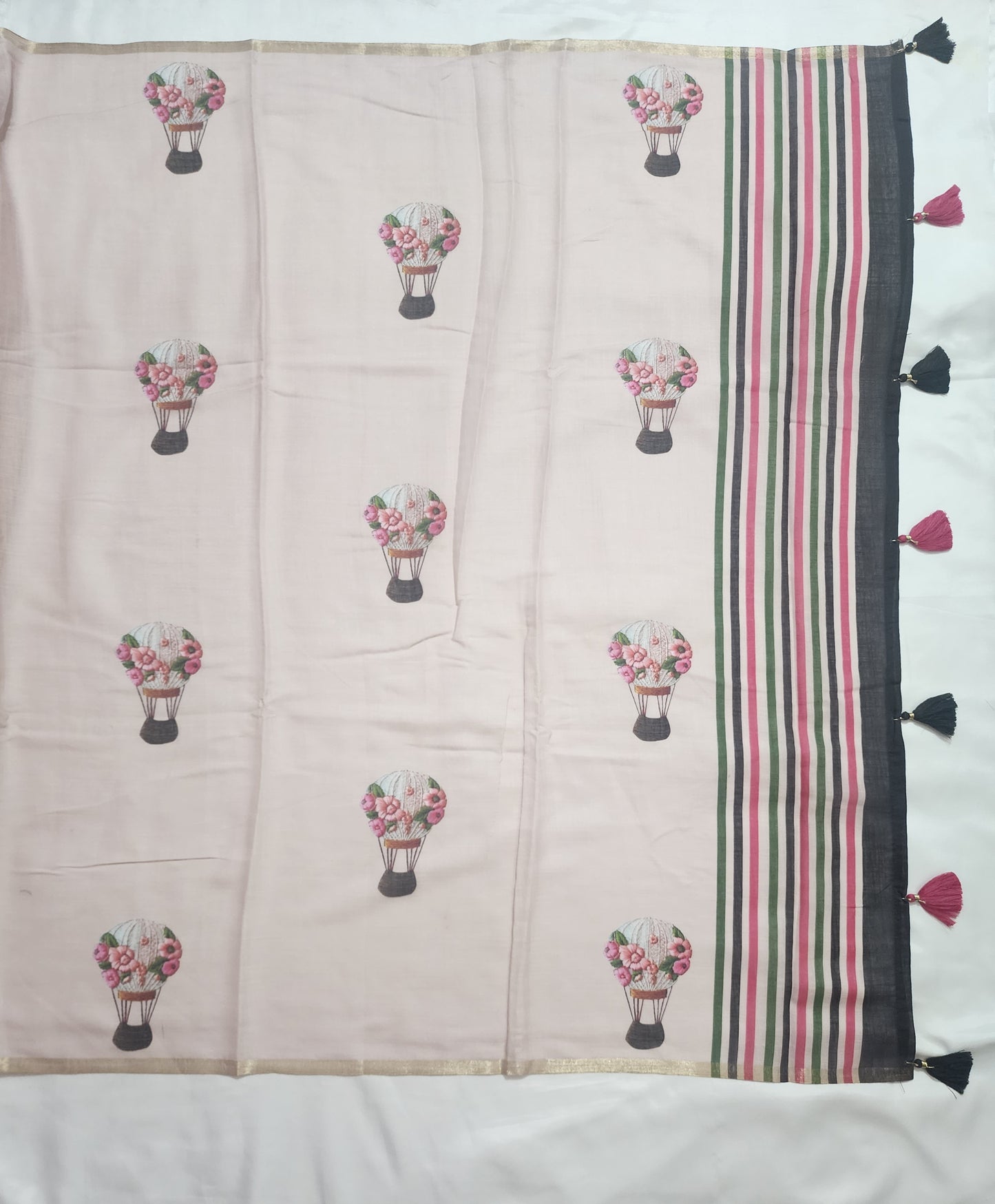 Blush Balloon Dream Tapi Print Saree