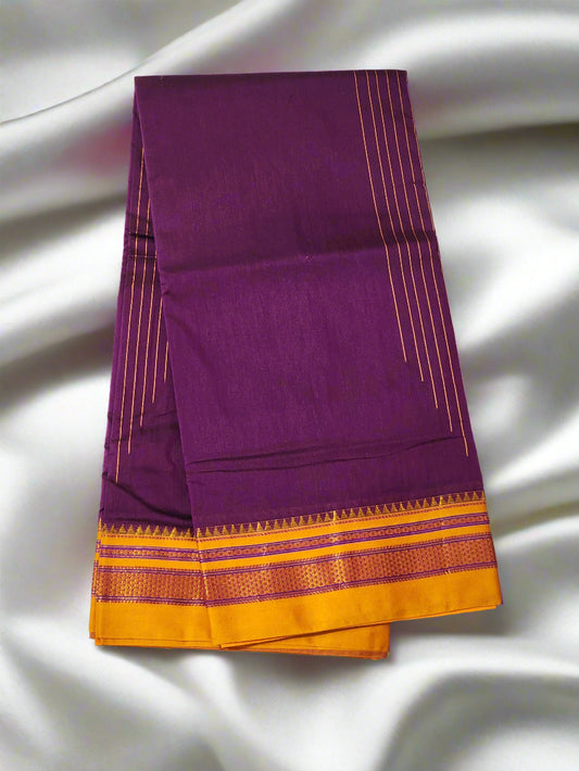 Royal Violet Ilkal Cotton Saree