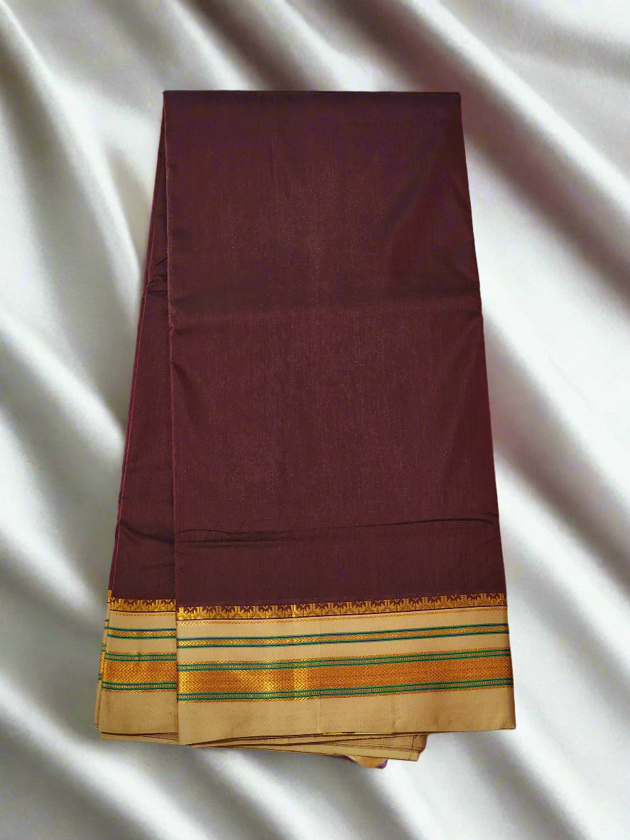 Maroon Ilkal Cotton Saree