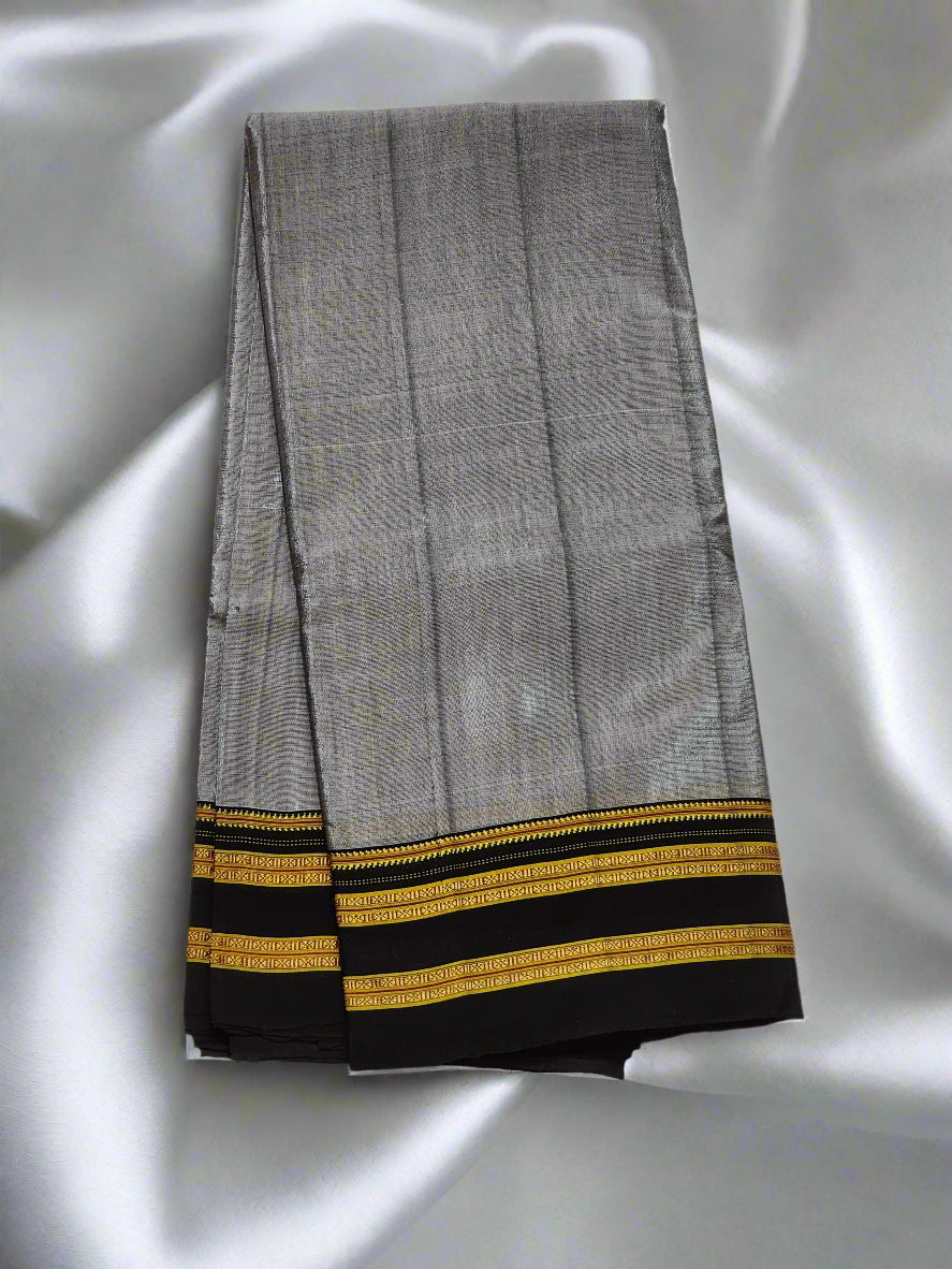 Elegant Grey Ilkal Viscose Silk Saree