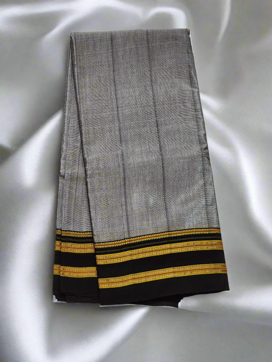 Elegant Grey Ilkal Viscose Silk Saree