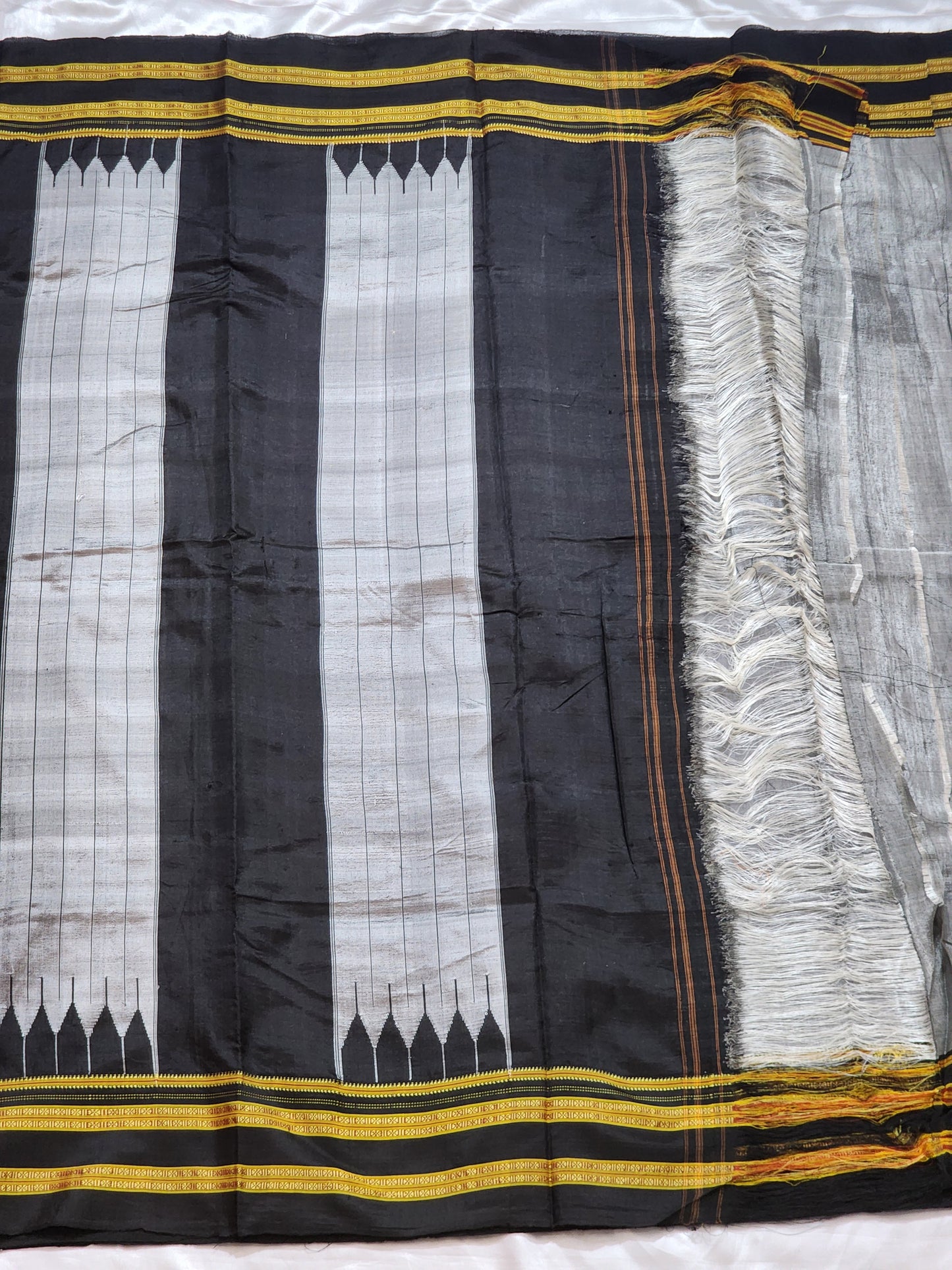 Elegant Grey Ilkal Viscose Silk Saree