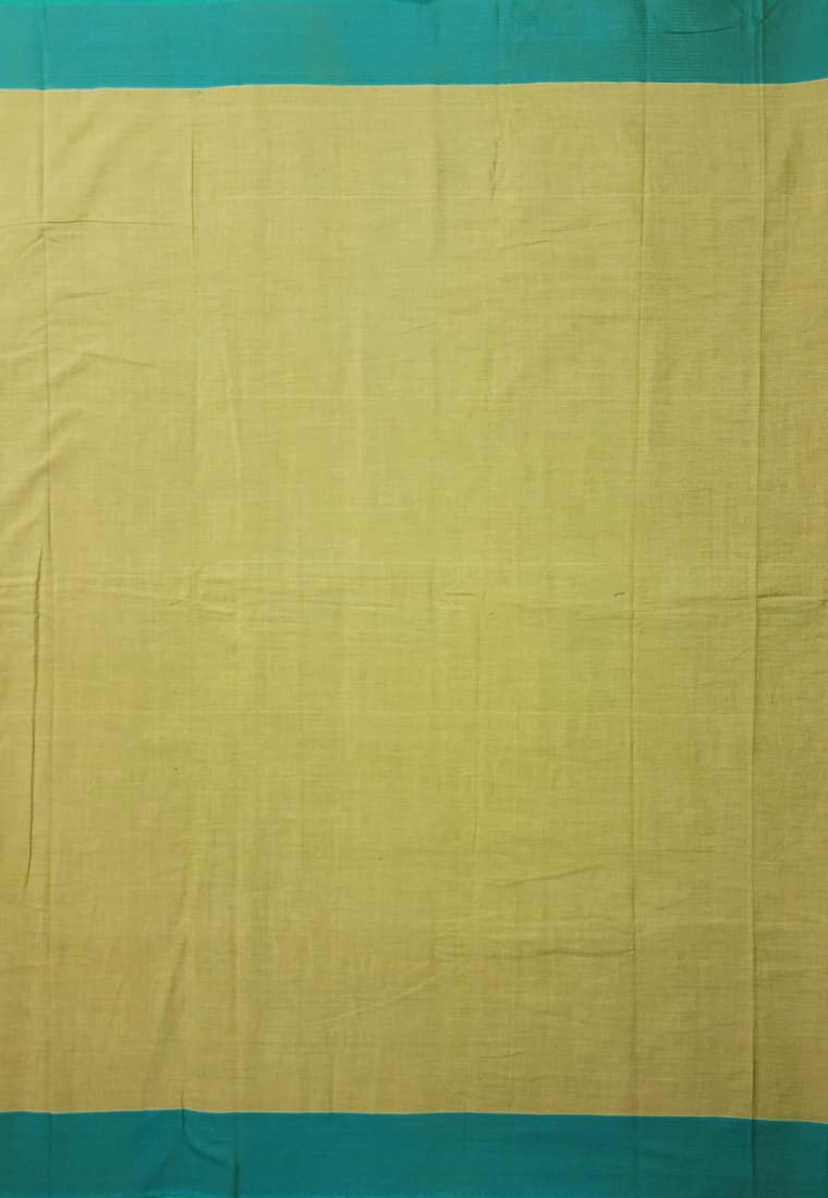 Mustard Yellow Cotton Handloom Saree