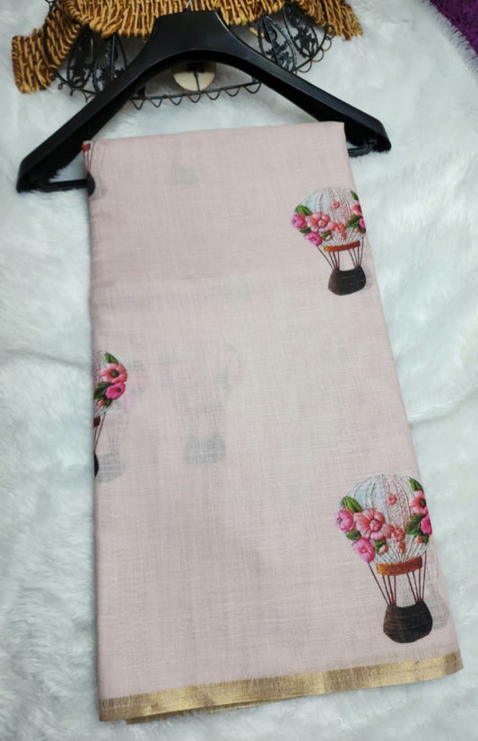 Blush Balloon Dream Tapi Print Saree