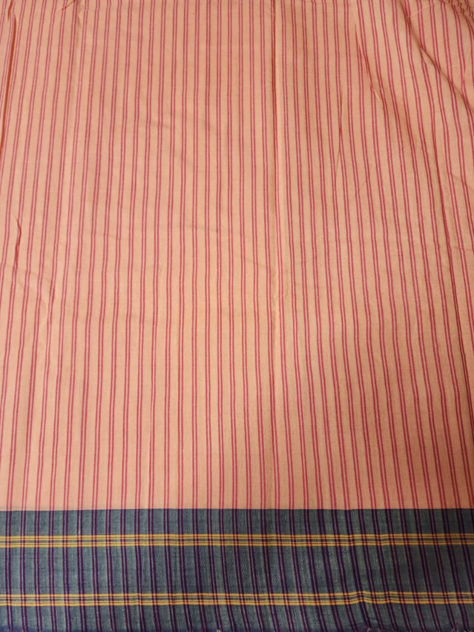Peach Cotton Handloom Saree