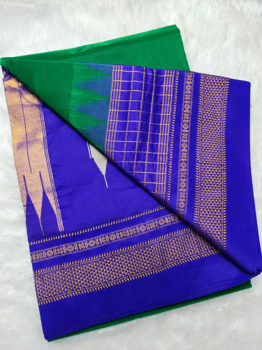 Green ilkal gadwal paithani saree
