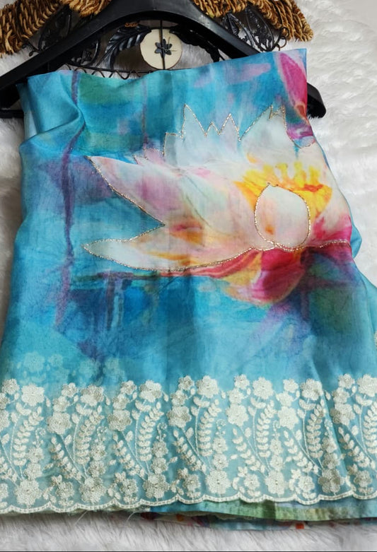 Blue-Organza-floral-print