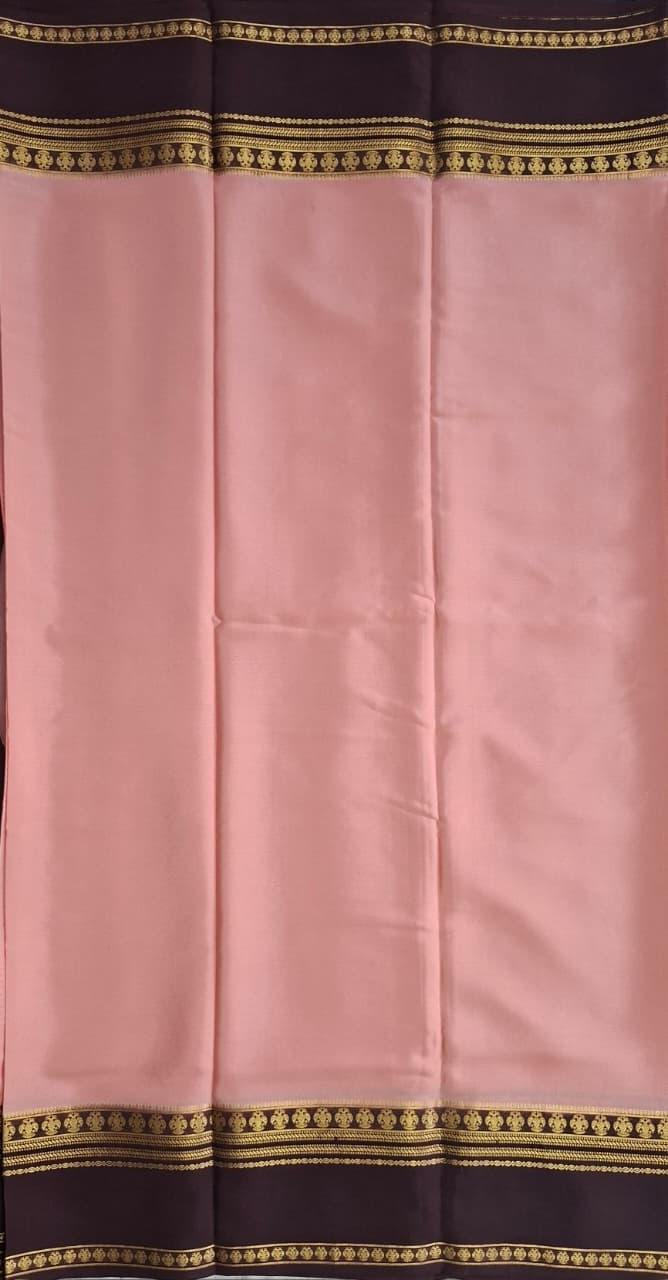 pink brown mysore silk