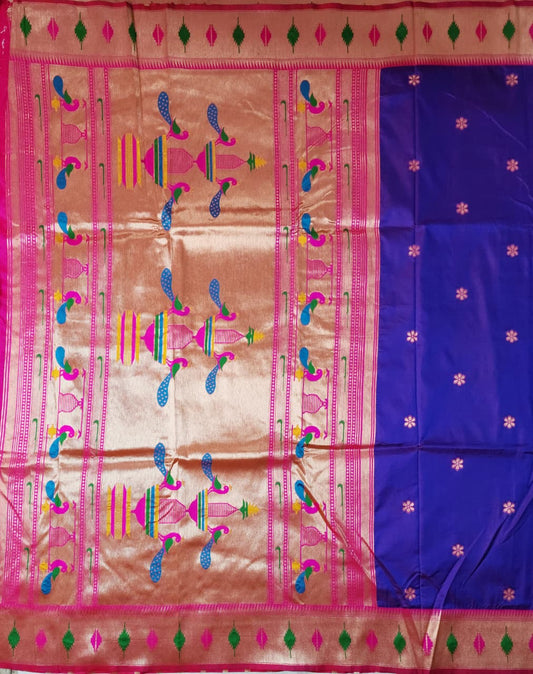 Royal Purple Soft Silk Paithani Saree