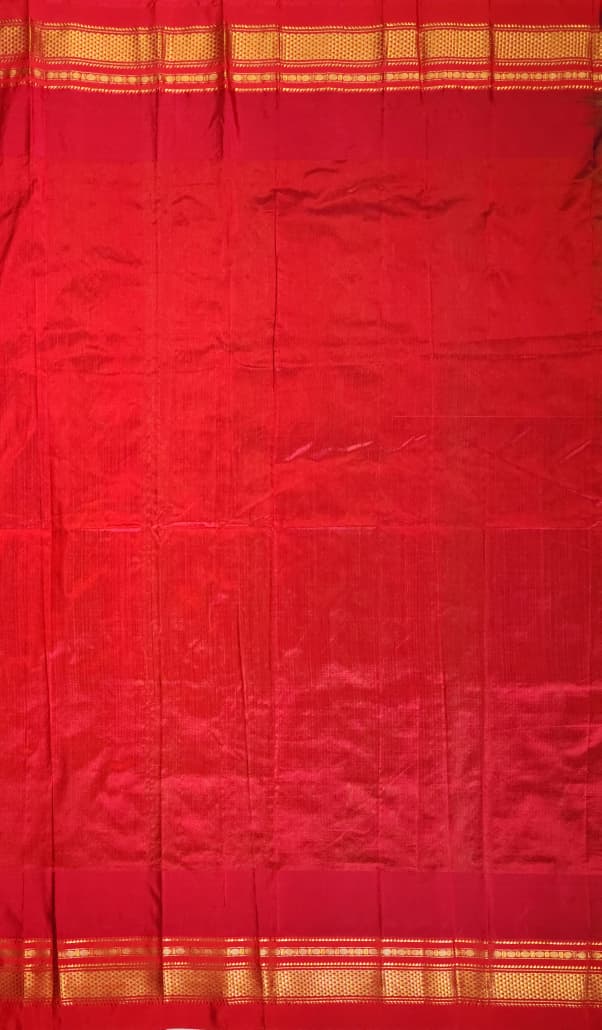 Parrot Green Ilkal–Kalamkari Floral print Fusion Saree