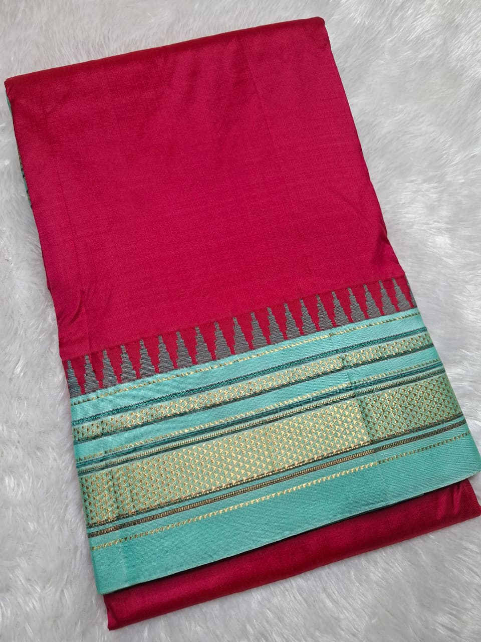 Red-Sea Blue/Green Ilkal Silk