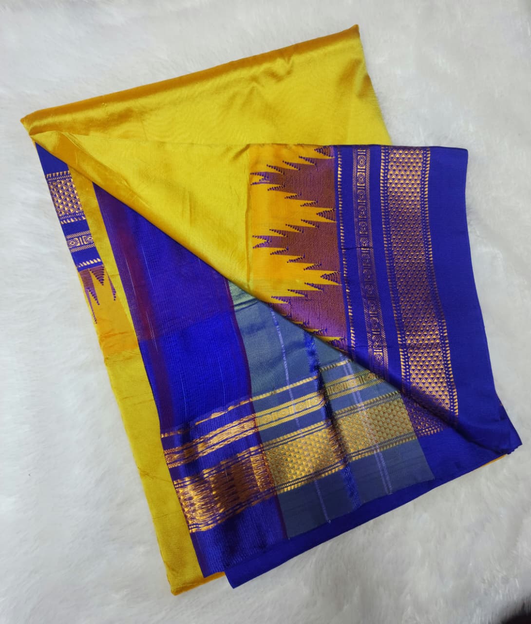 Lemon Yellow Ilkal Saree