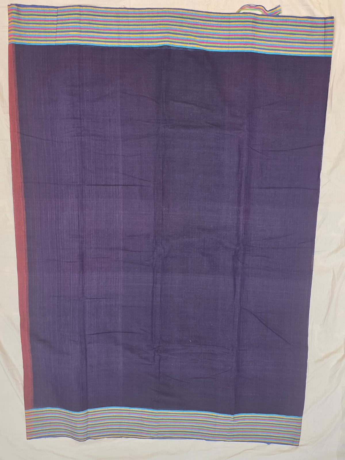 Purple-Multicolor Ilkal handloom Patteda Anchu Saree