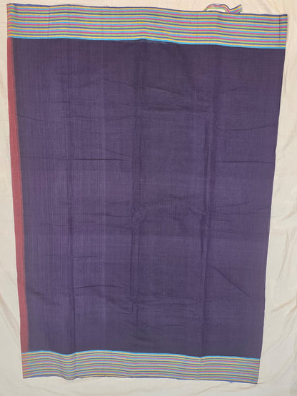 Purple-Multicolor Ilkal handloom Patteda Anchu Saree