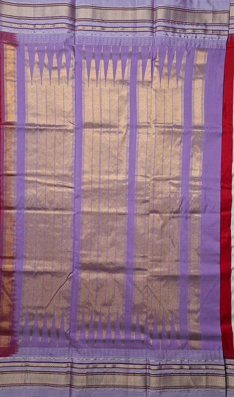 Red-Lilac Ilkal Silk