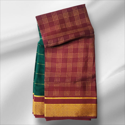 Dark Brown Mysore Silk Saree