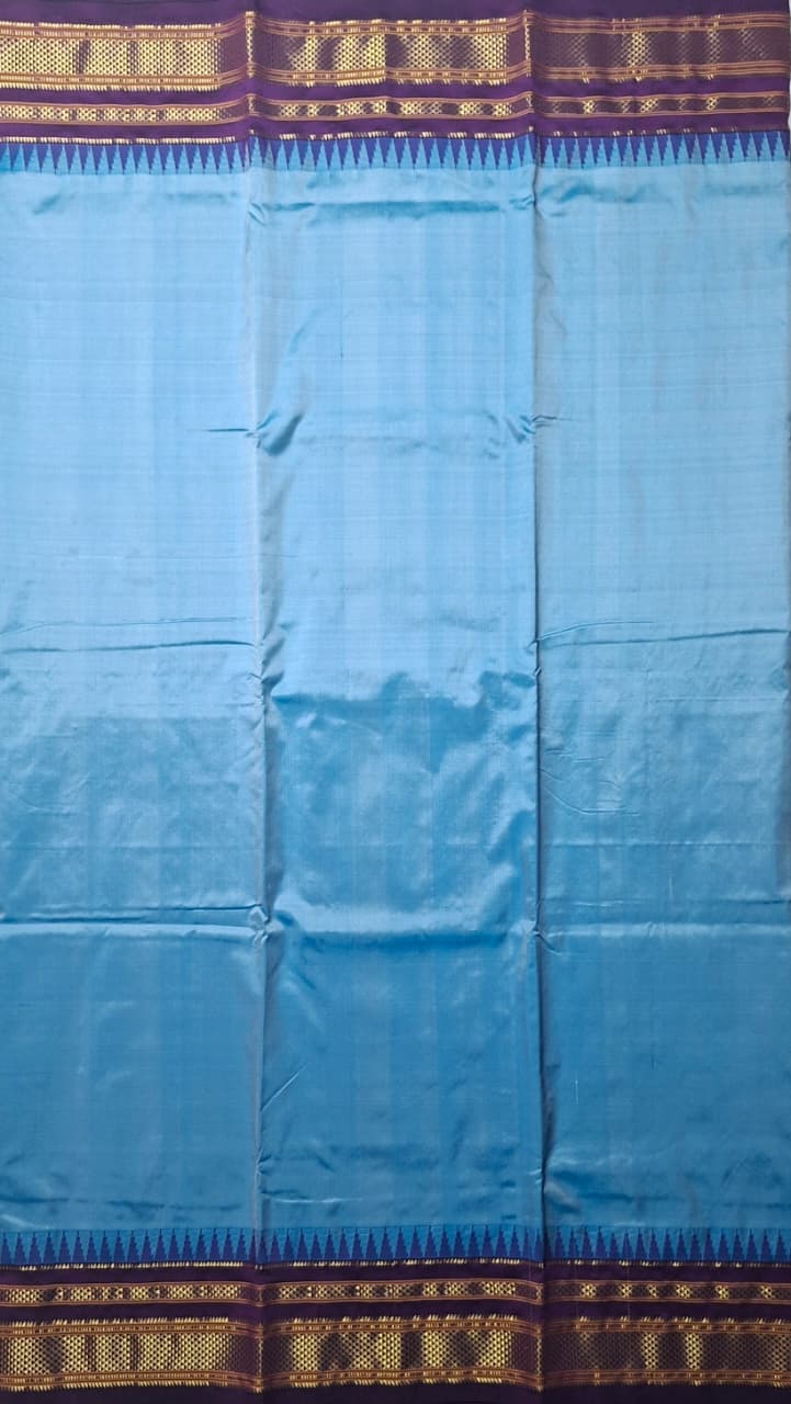 Blue-Purple Ilkal Silk