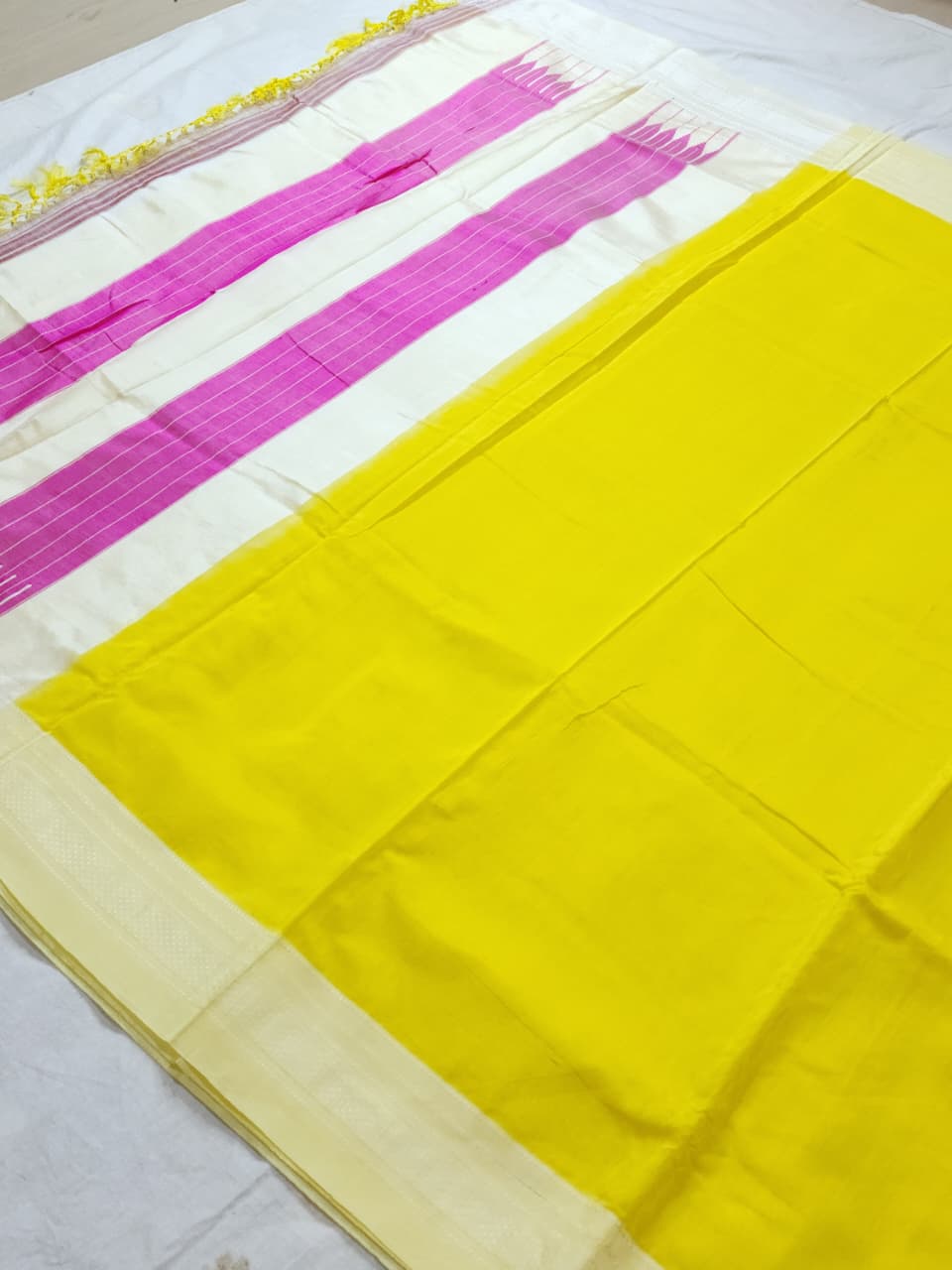 Mustard Yellow Ilkal Cotton Saree