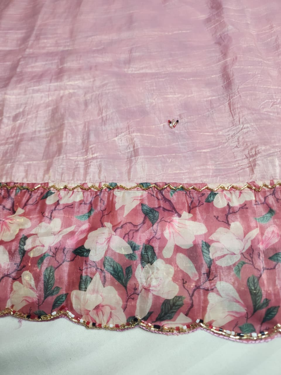 Pink Fancy Embroidered  Saree