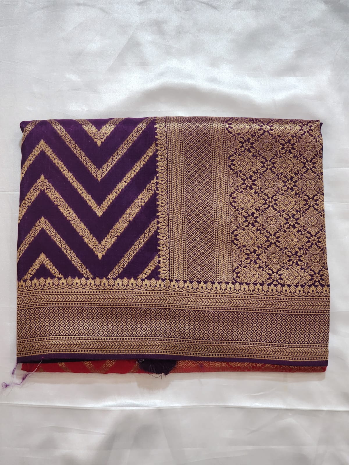 Deep Purple designer saree