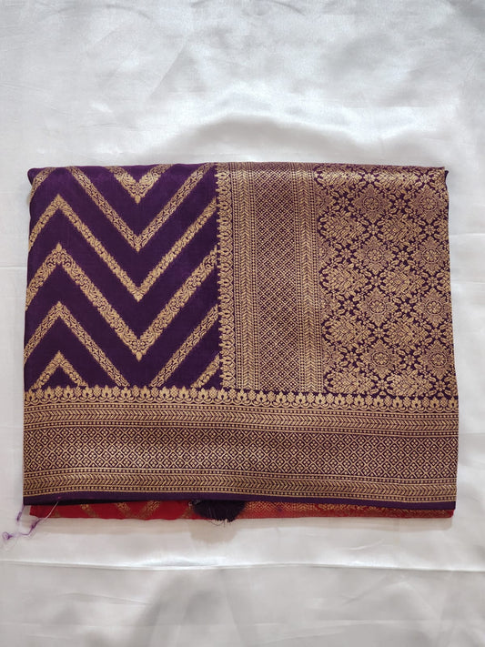 Deep Purple designer saree