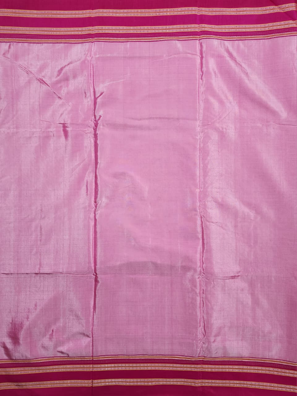 Pink & rani pink gayathri border Ilkal Viscose Saree