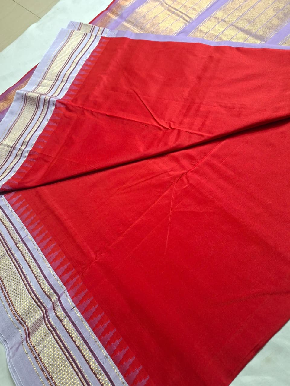 Red-Lilac Ilkal Silk