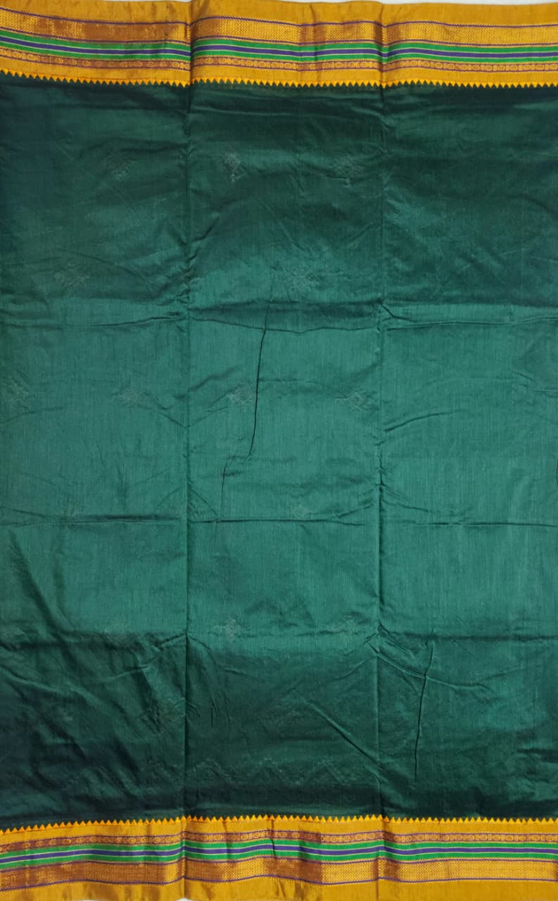 Deep Green Ilkal Kasuti Saree