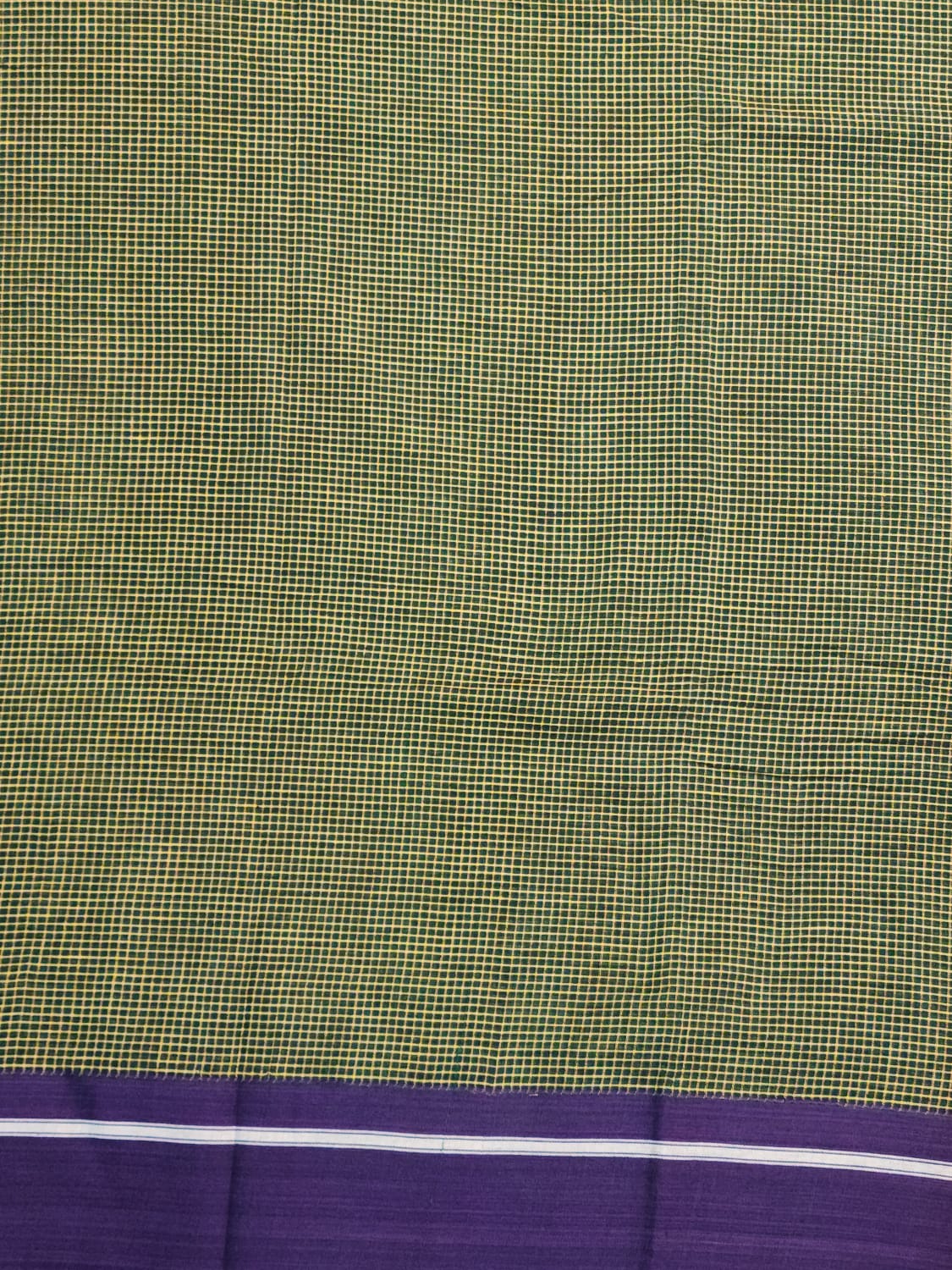 Black & Yellow Checked Patteda Anchu Ilkal Saree