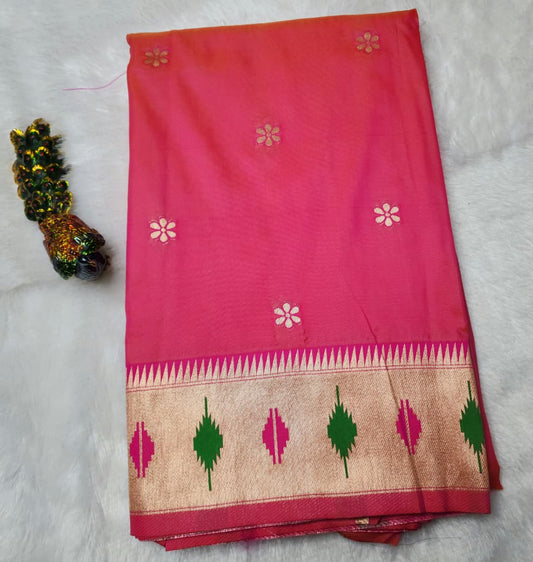Elegant Two Tone Paithani Soft Silk Saree