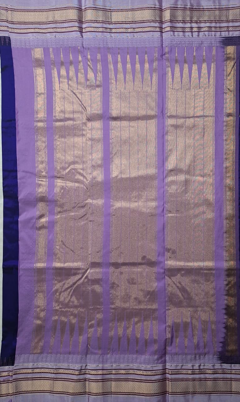 Blue-Lilac Ilkal Silk