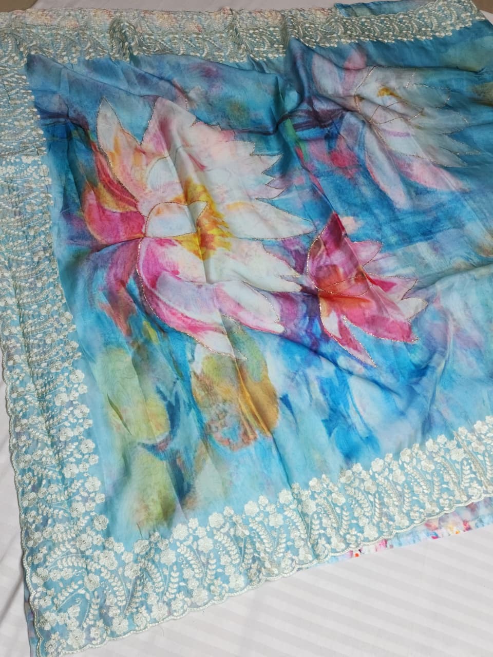 Blue-Organza-floral-print