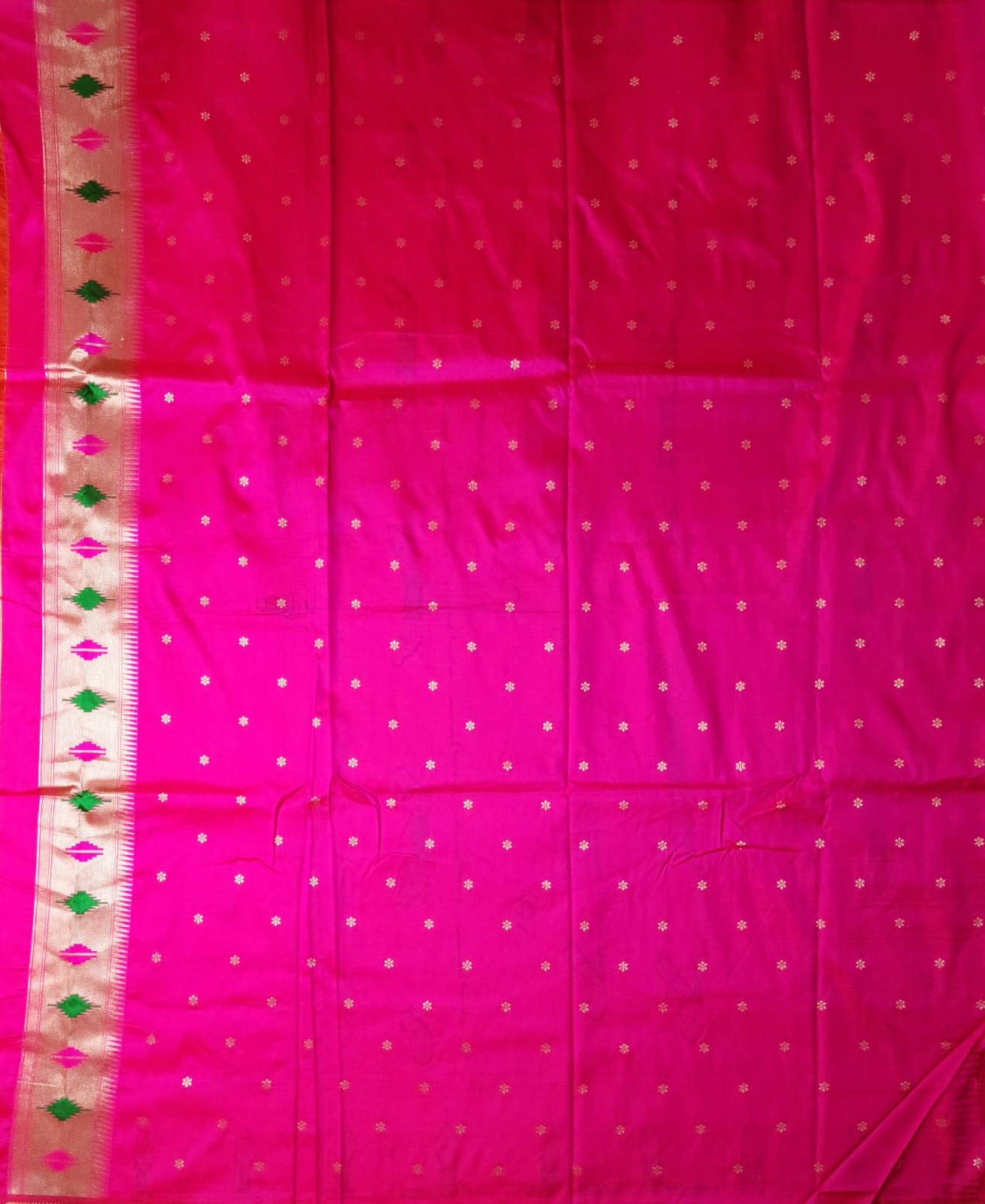 Radiant Orange Paithani Soft Silk Saree