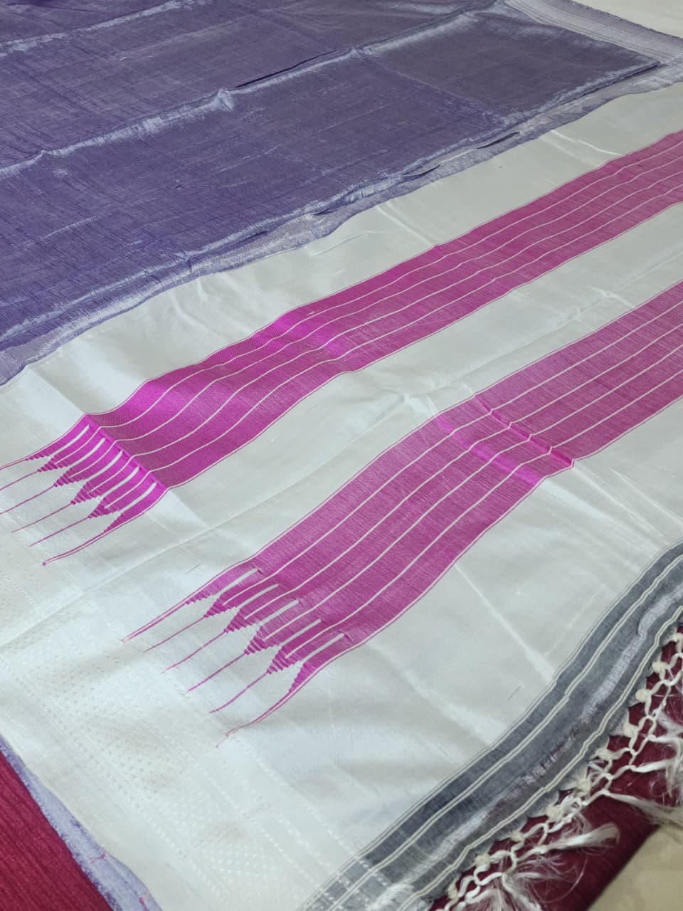 Lavender Purple Ilkal Cotton Saree