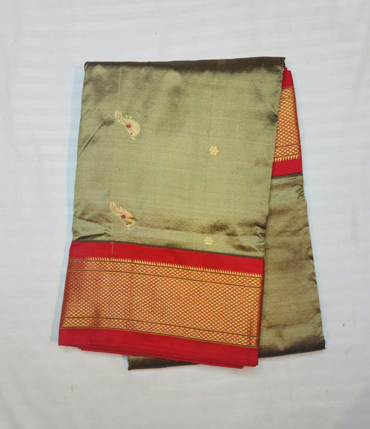 golden-beige-paithani-silk