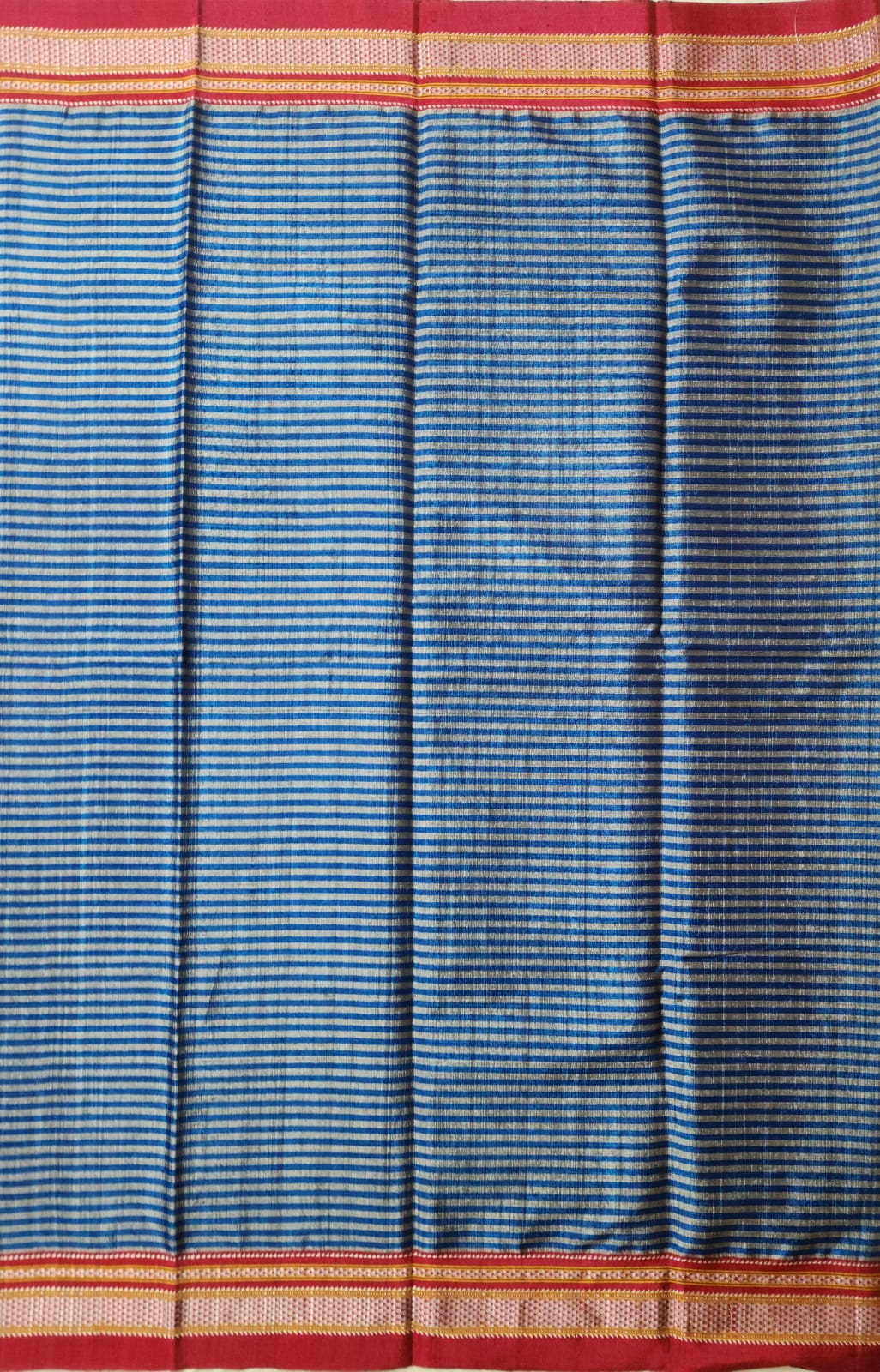 Royal Blue chikki paras border Ilkal Viscose Saree