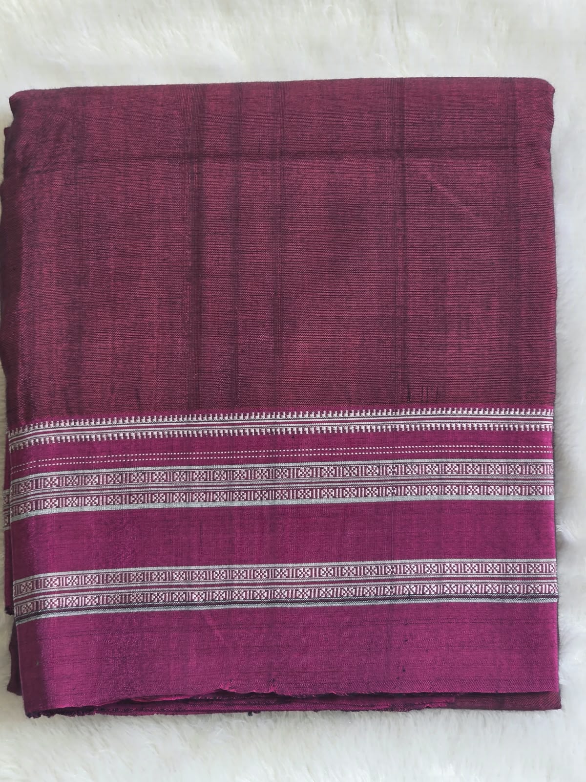 wine-pink Gayathri Border Ilkal Viscose Saree