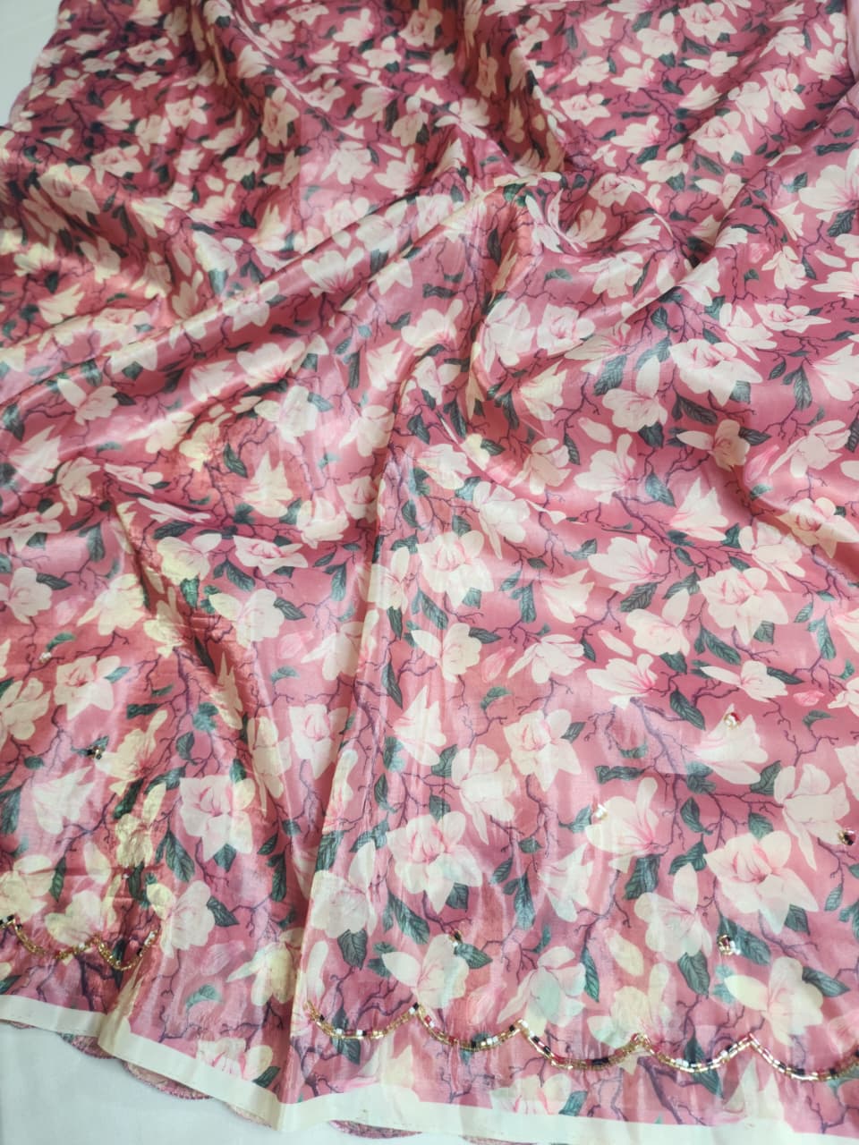 Pink Fancy Embroidered  Saree