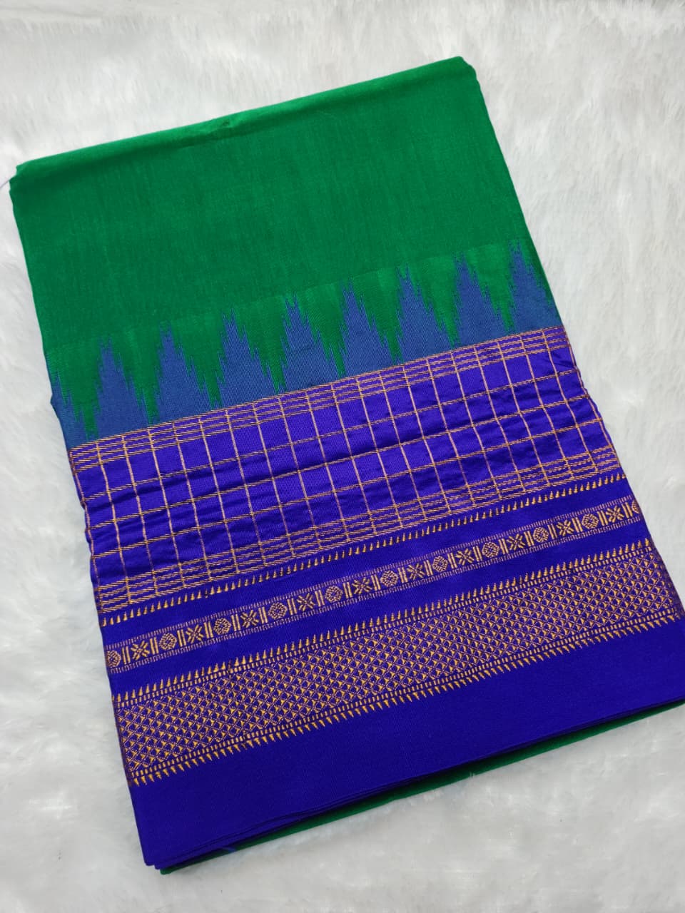 Green ilkal gadwal paithani saree