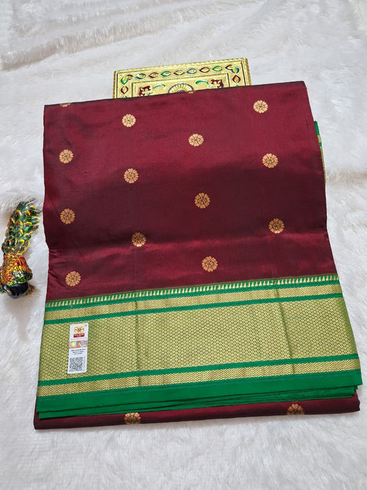 Rich Maroon -Paithani-Silk