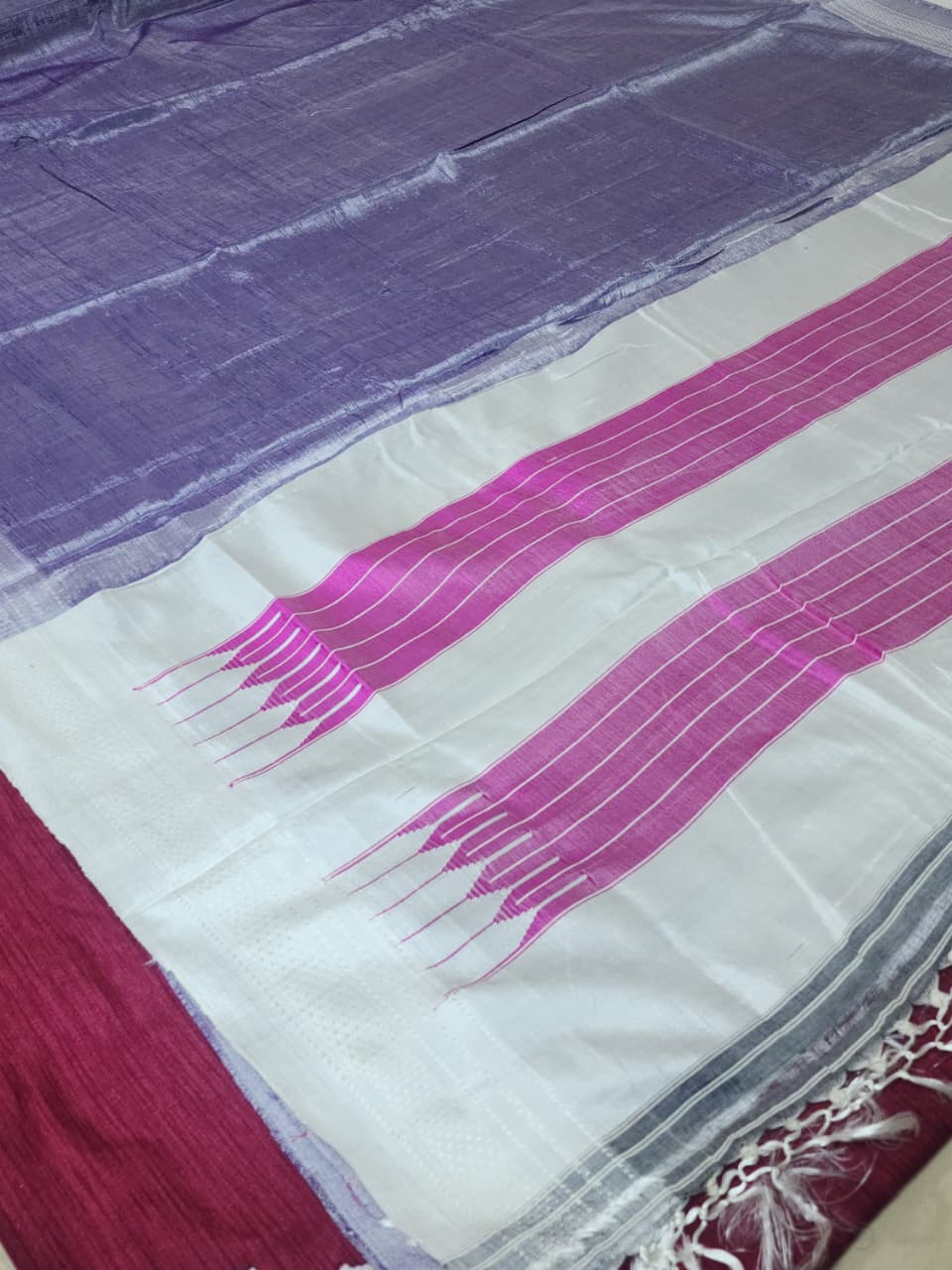 Lavender Purple Ilkal Cotton Saree